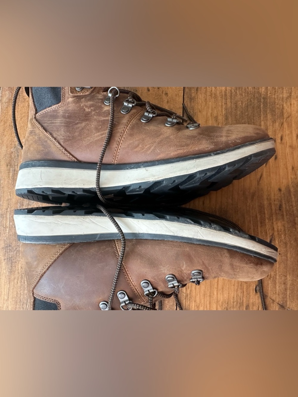 Forsake Men's Brown Leather Lace-Up Davos High Boot Size 8.5 - Picture 3 of 10